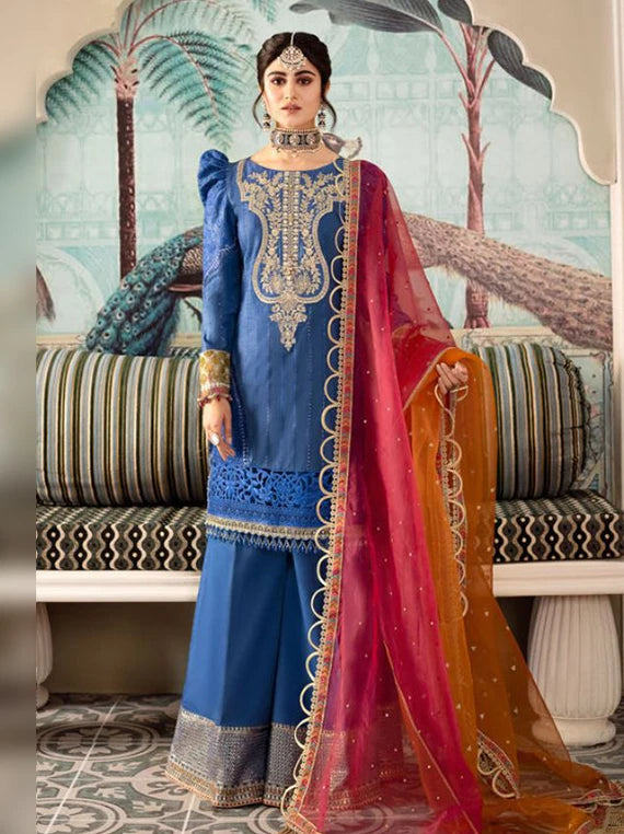 Multi Embroidered Fancy Chiffon Collection 2026 (D-08)