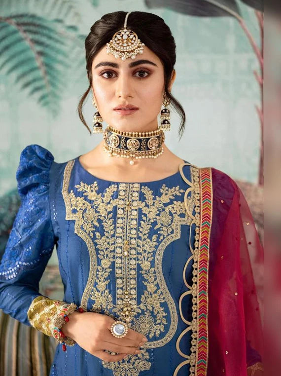 Multi Embroidered Fancy Chiffon Collection 2026 (D-08)