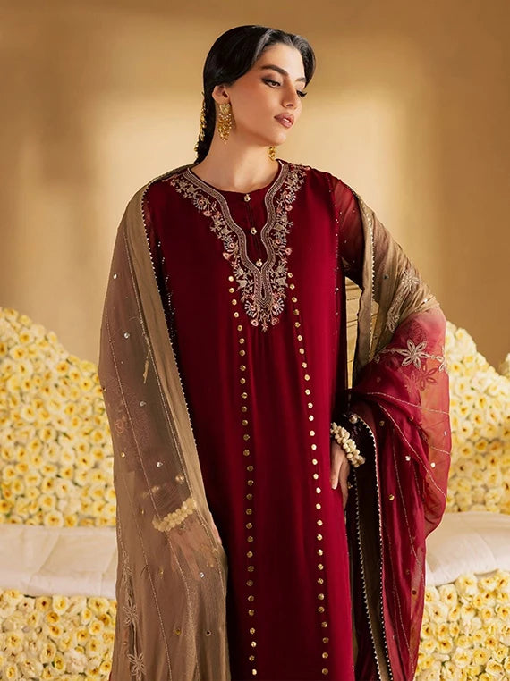 Multi Embroidered Fancy Chiffon Collection 2026 (MK-16)