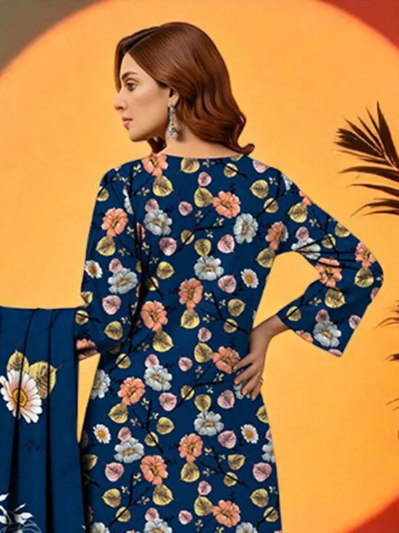 Muzlin Printed Viscose Collection 2025 Vol-841 by Aima Fabrics (D-01)