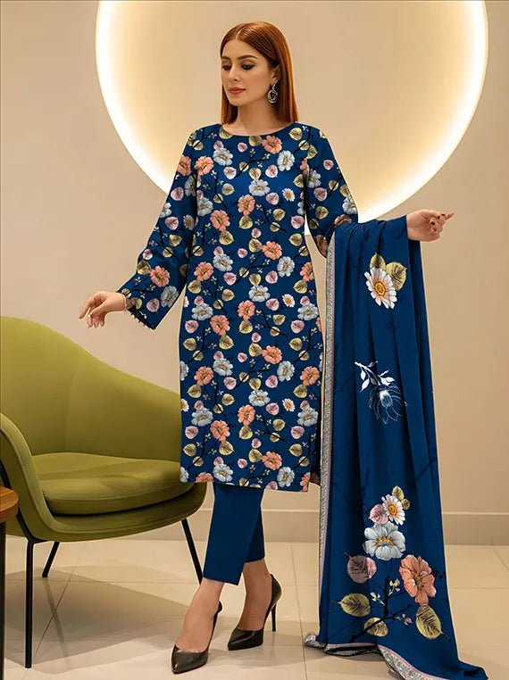 Muzlin Printed Viscose Collection 2025 Vol-841 by Aima Fabrics (D-01)