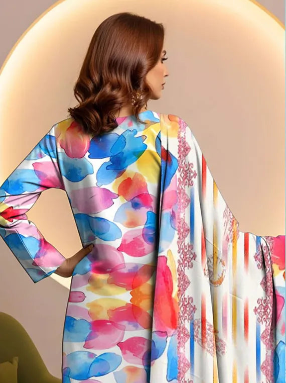 Muzlin Printed Viscose Collection 2025 Vol-841 by Aima Fabrics (D-04)