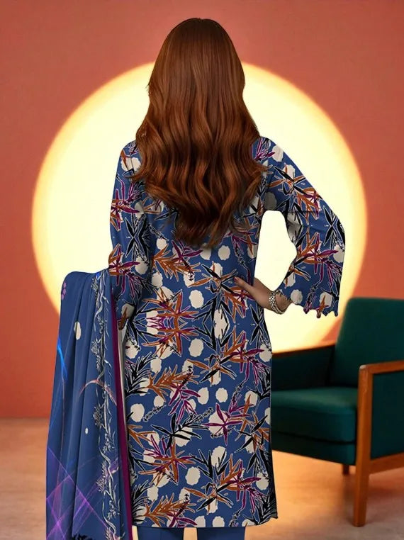 Muzlin Printed Viscose Collection 2025 Vol-841 by Aima Fabrics (D-05)