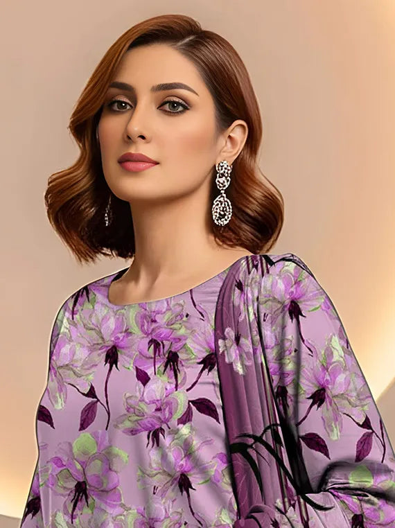 Muzlin Printed Viscose Collection 2025 Vol-841 by Aima Fabrics (D-08)