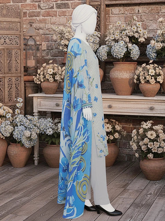 NAZISH by ABC Chikankari Printed Lawn Collection 2026 (D-01)