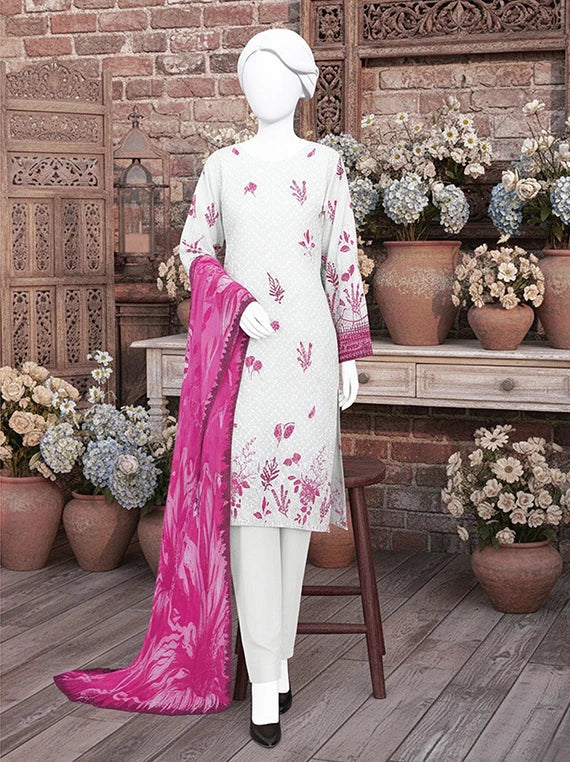 NAZISH by ABC Chikankari Printed Lawn Collection 2026 (D-02)