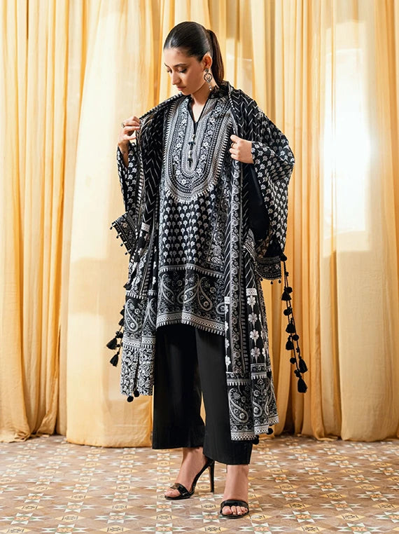 NOIR & BLANC by Gul Ahmed Printed Lawn Collection 2026 (B-62007)