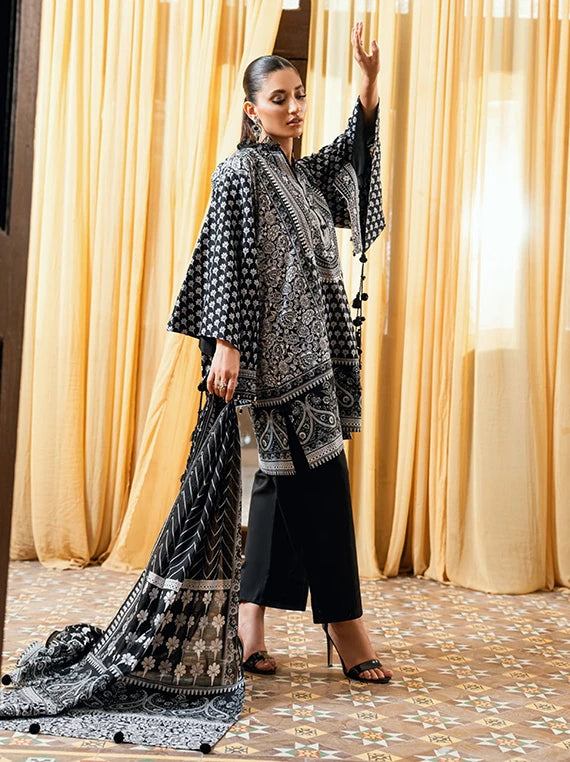 NOIR & BLANC by Gul Ahmed Printed Lawn Collection 2026 (B-62007)