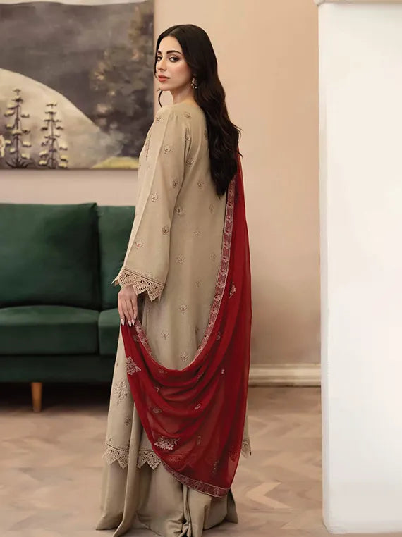 NOOR-E-FAJAR Marjjan Embroidered Karandi Collection 2025 by Raeesa (KR-234)