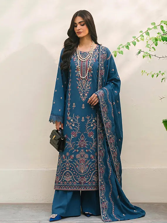 NOOR by Fantak Embroidered Viscous Unstitched Collection'26 Vol-604 (D-01)