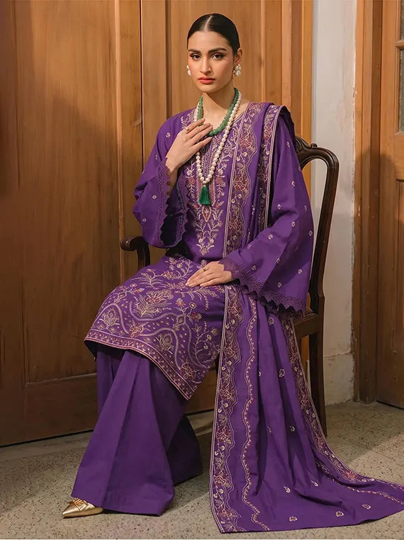 NOOR by Fantak Embroidered Viscous Unstitched Collection'26 Vol-604 (D-03)