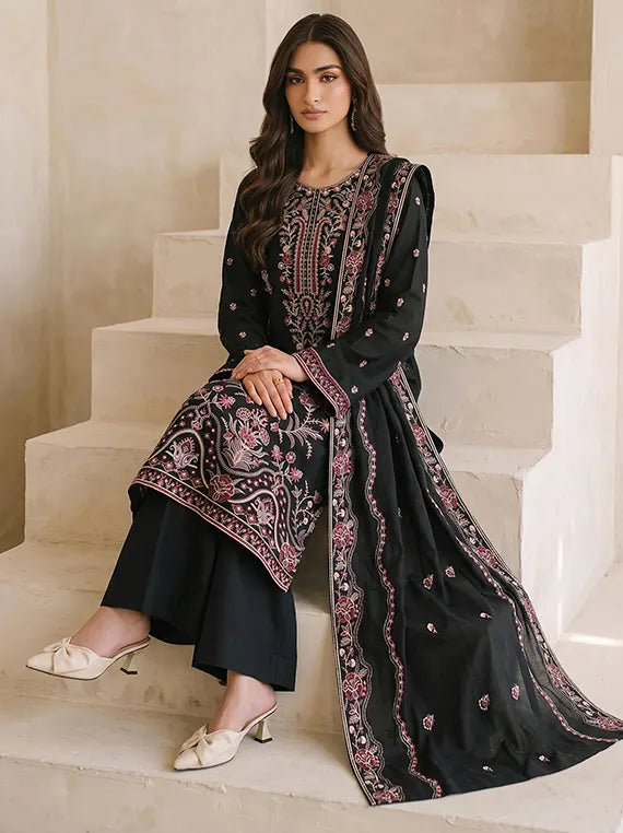 NOOR by Fantak Embroidered Viscous Unstitched Collection'26 Vol-604 (D-04)