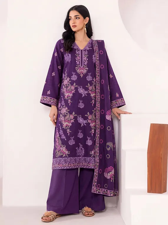 NUREH by Fantak Dhanak Self Slub Unstitch Collection 26' Vol-573 (D-02)