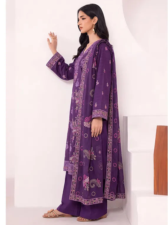 NUREH by Fantak Dhanak Self Slub Unstitch Collection 26' Vol-573 (D-02)
