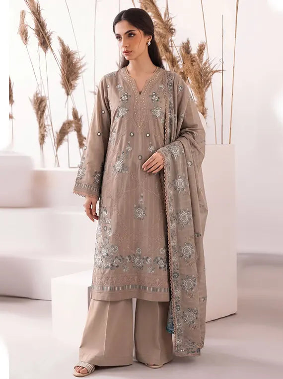 NUREH by Fantak Dhanak Self Slub Unstitch Collection 26' Vol-573 (D-06)
