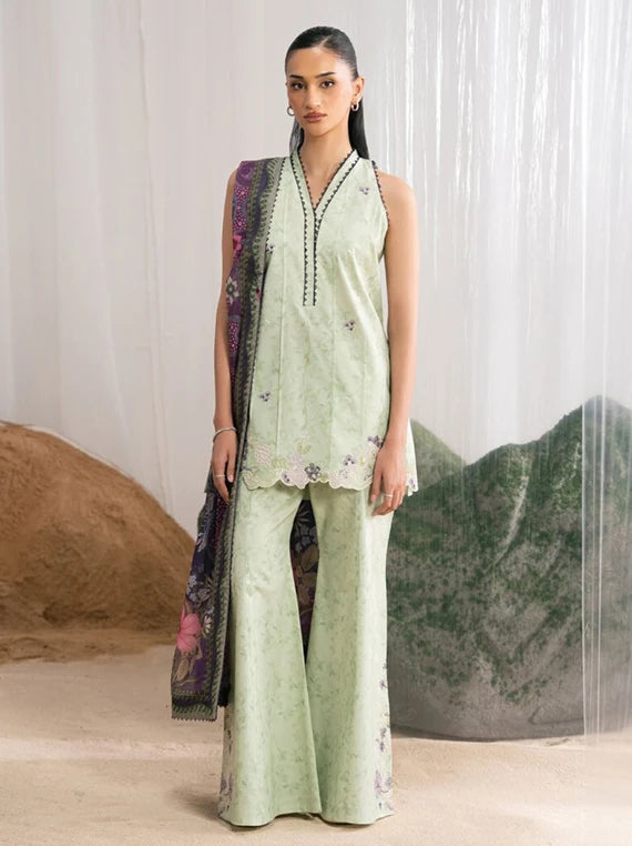 NYSA by Seran Cambric Embroidered Unstitched Collection 2026 (CELADON D-01)