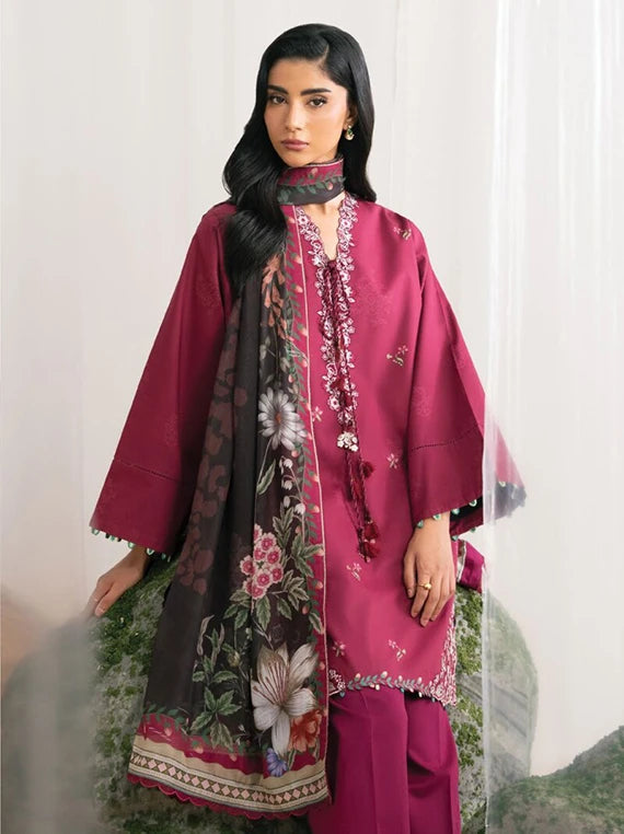 NYSA by Seran Cambric Embroidered Unstitched Collection 2026 (RUELLE D-04)