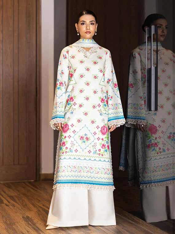 Naqsh Midnight Meadow Printed Summer Lawn Collection 2026 (Alabaster-00265)