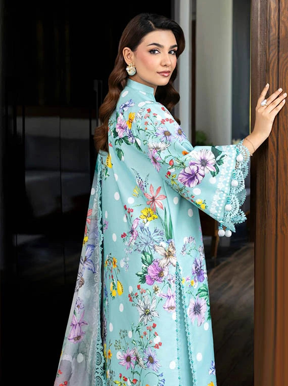 Naqsh Midnight Meadow Printed Summer Lawn Collection 2026 (Cerulean-00258)