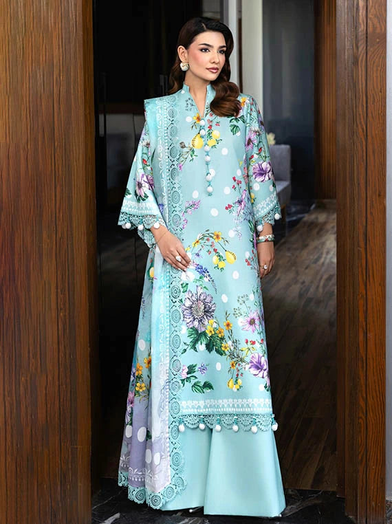 Naqsh Midnight Meadow Printed Summer Lawn Collection 2026 (Cerulean-00258)