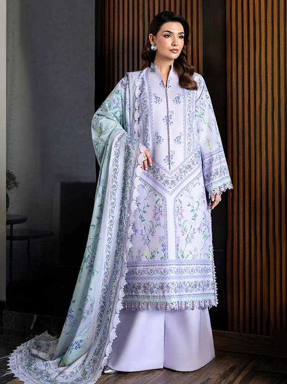 Naqsh Midnight Meadow Printed Summer Lawn Collection 2026 (Lavender-00259)