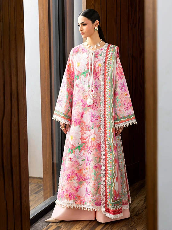 Naqsh Midnight Meadow Printed Summer Lawn Collection 2026 (Peony-00260)