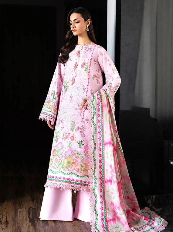 Naqsh Midnight Meadow Printed Summer Lawn Collection 2026 (Rosette-00257)
