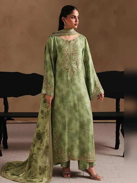 Naqsh by Ramsha Unstitched Embroidered Rawsilk Collection'26 V-02 (RS-201)