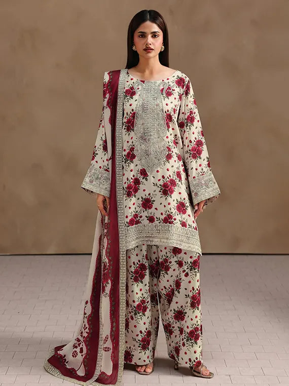 Naqsh by Ramsha Unstitched Embroidered Rawsilk Collection'26 V-02 (RS-203)