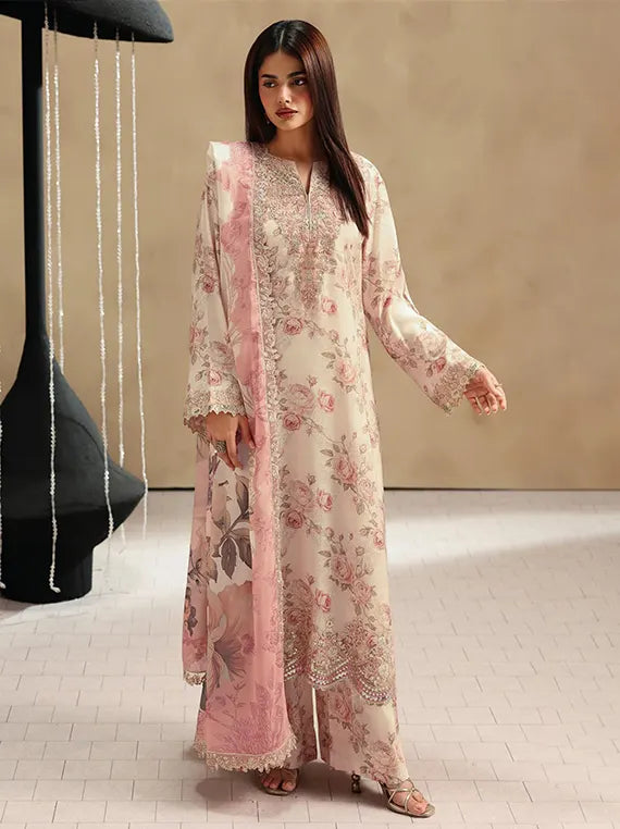 Naqsh by Ramsha Unstitched Embroidered Rawsilk Collection'26 V-02 (RS-205)