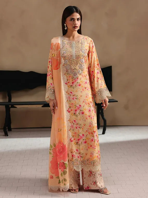 Naqsh by Ramsha Unstitched Embroidered Rawsilk Collection'26 V-02 (RS-207)