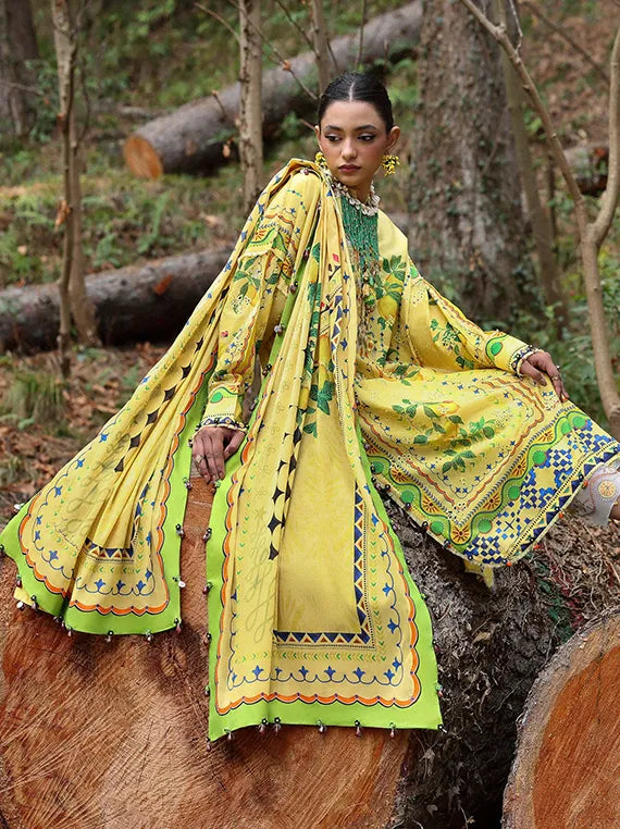 Neelum Luxury Lawn Collection 2025 by Zaha (ZL25-04A)