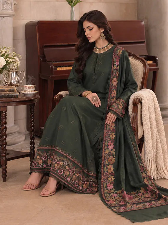 Noor by Saadia Asad Winter Embroidered Unstitched Linen Collection'26 (D2-B)
