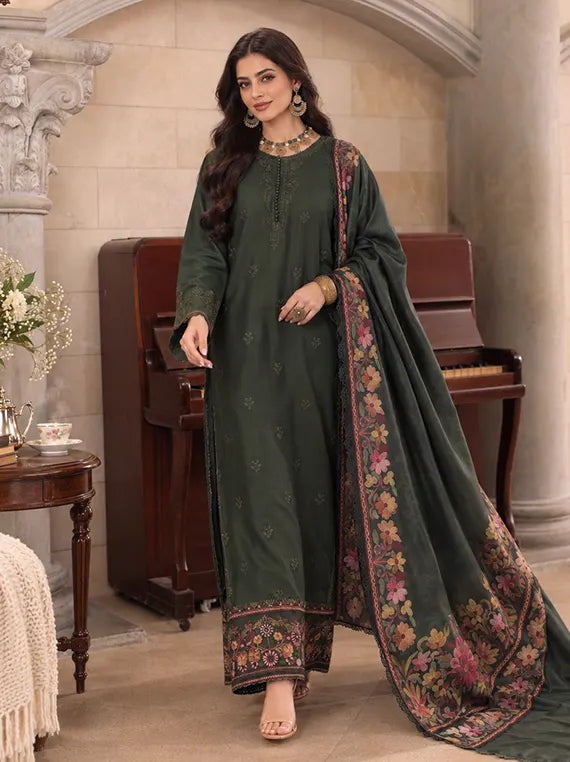 Noor by Saadia Asad Winter Embroidered Unstitched Linen Collection'26 (D2-B)