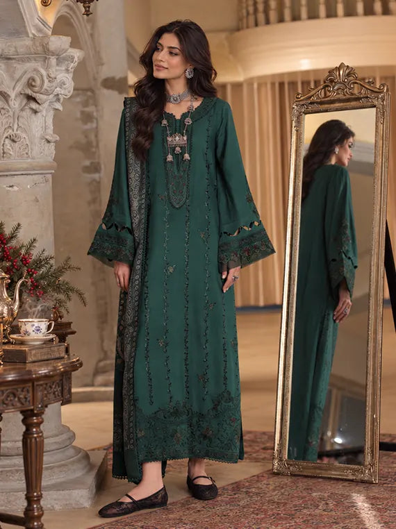 Noor by Saadia Asad Winter Embroidered Unstitched Linen Collection'26 (D5-B)