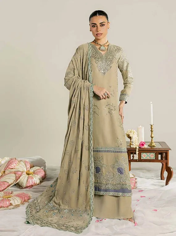 Nureh MAYA Velvet Embroidered Unstitched Collection'26 (NW-132)