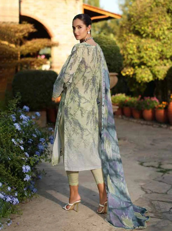Nureh Signature Printed Swiss Lawn Collection 2026 (SP-195)