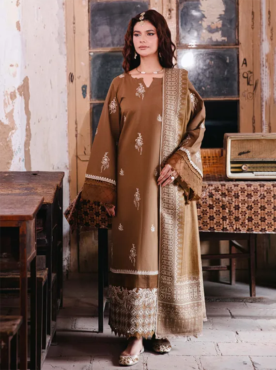 Onora by Hum Dum Embroidered Khaddar Collection 2025 Chapter-02 (D08)