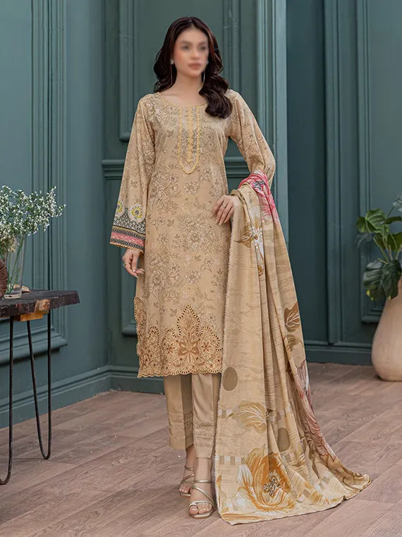 PETALS by Fantak Embroidered Karandi Collection 2025 (D-01)