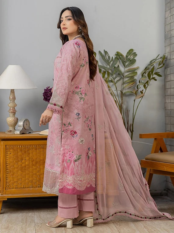 Pankh Premium by Smile Embroidered Lawn Collection 2026 (D-07)