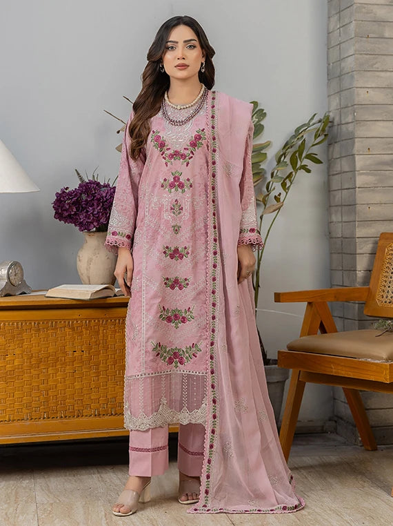 Pankh Premium by Smile Embroidered Lawn Collection 2026 (D-07)
