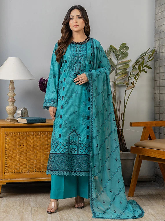 Pankh Premium by Smile Embroidered Lawn Collection 2026 (D-08)