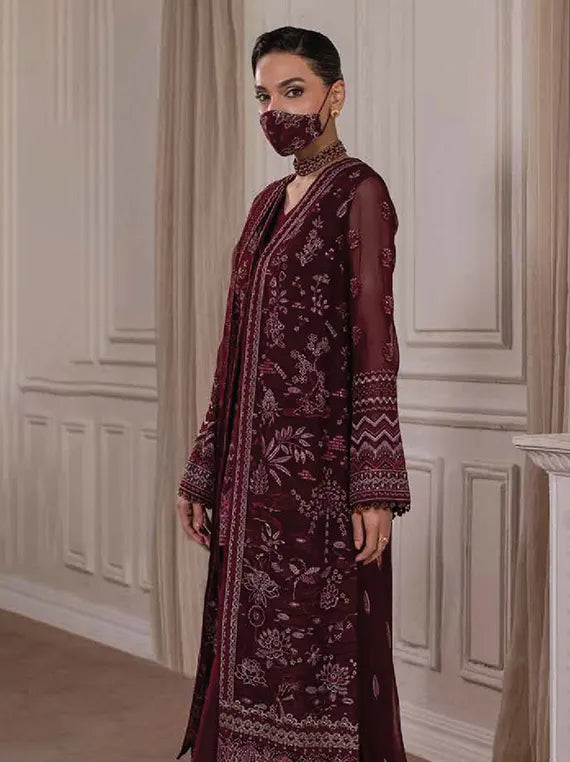 Parisa Safeera by Flossie Luxury Chiffon Unstitched Collection'26 (PA-02)