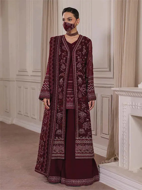Parisa Safeera by Flossie Luxury Chiffon Unstitched Collection'26 (PA-02)
