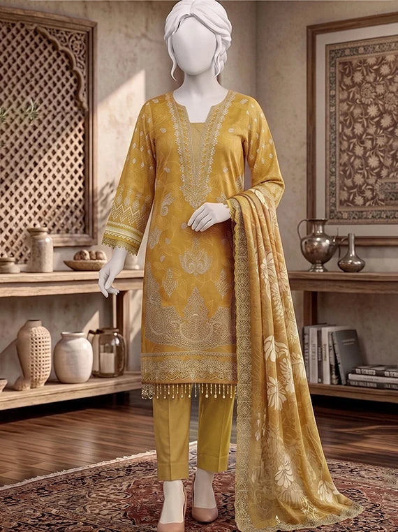 Pasand by ABC Winter Embroidered Unstitched Collection'26 (D-08)