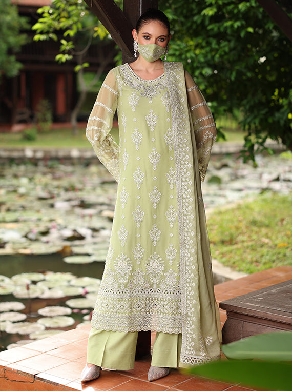 Flossie Festive Embroidered Unstitched Collection'26 (NA-110 Noir Rouge)