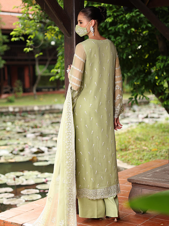 Flossie Festive Embroidered Unstitched Collection'26 (NA-110 Noir Rouge)