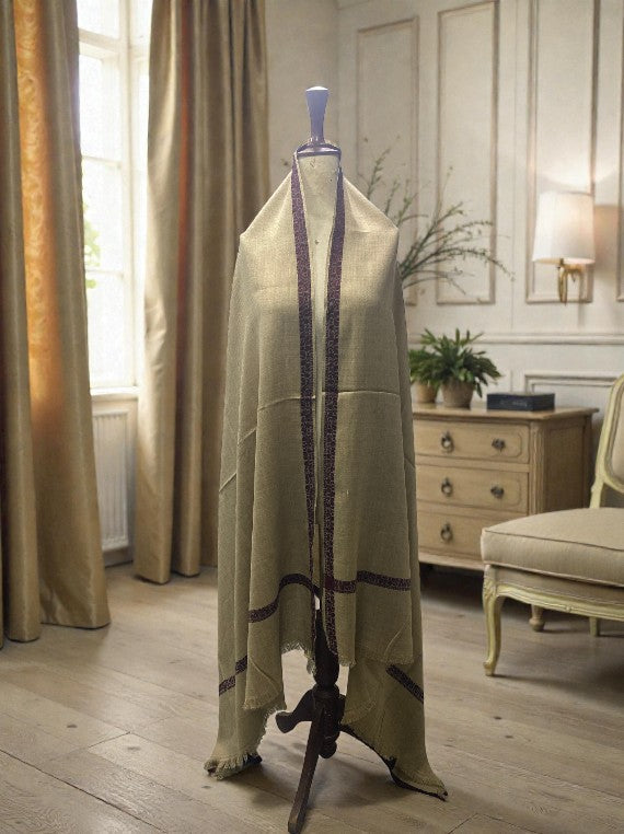 Plain Soft Printed Border Wool Shawl Edit 2025 Vol-25DS25 (25DS25-02)