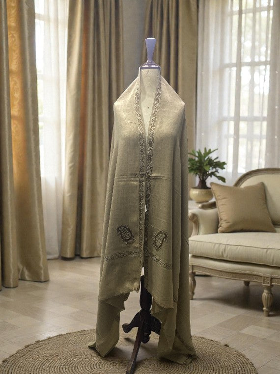 Plain Soft Printed Border Wool Shawl Edit 2025 Vol-25DS25 (25DS25-03)