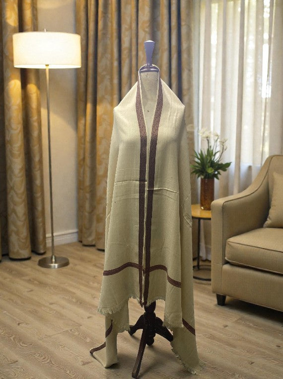 Plain Soft Printed Border Wool Shawl Edit 2025 Vol-25DS25 (25DS25-04)